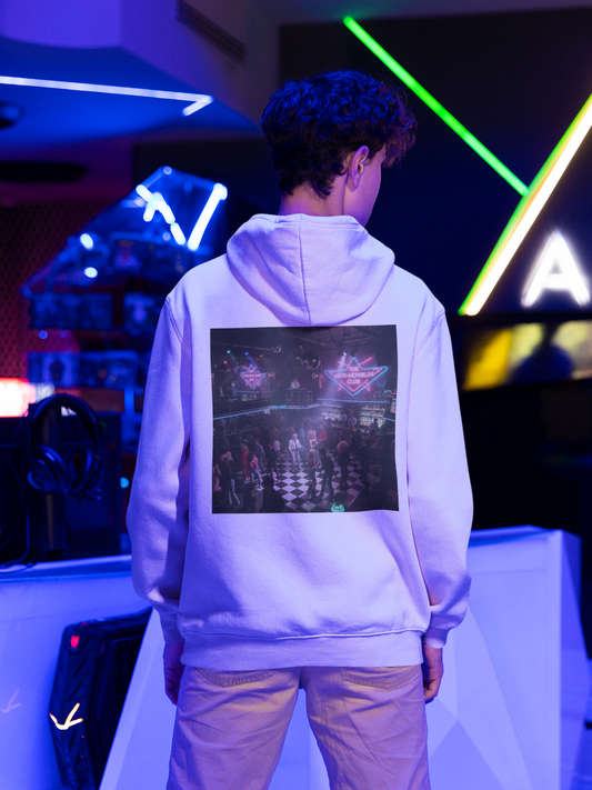 Neon 80s anti nephilim nightclub hoodie (unisex), Kirk Ave. Apparel