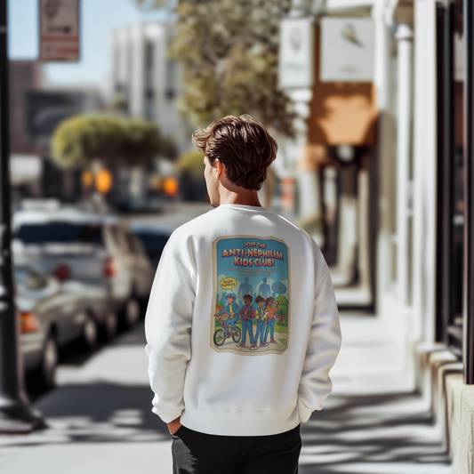 Retro anti nephilim kids club sweatshirt (unisex), Kirk Ave. Apparel