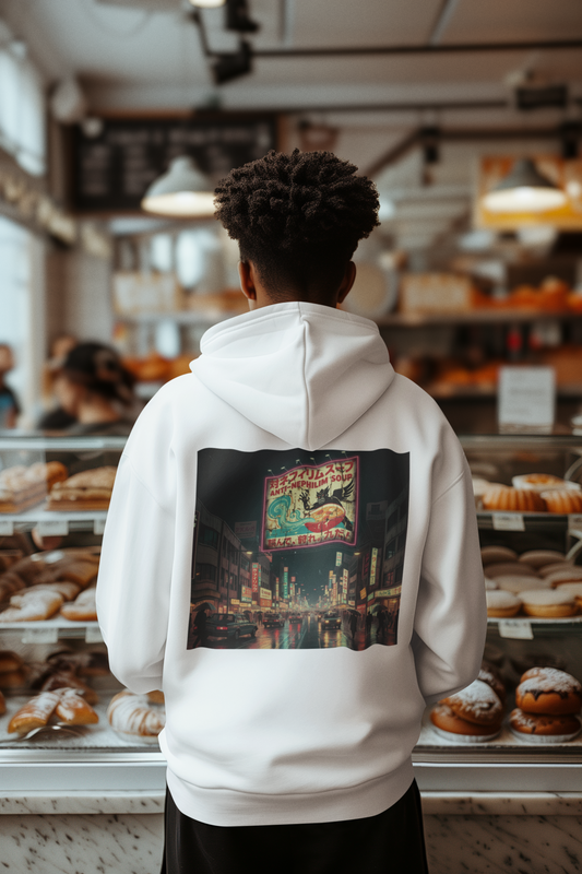 Retro neon anti nephilim soup hoodie (unisex), Kirk Ave. Apparel