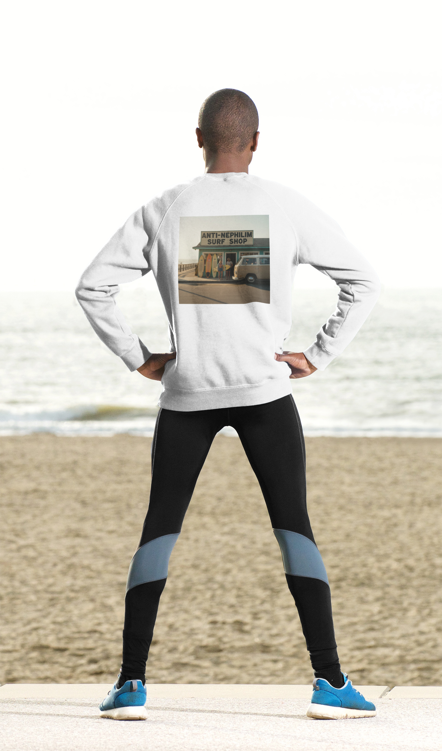 Retro surf anti nephilim sweatshirt (unisex), Kirk Ave. Apparel