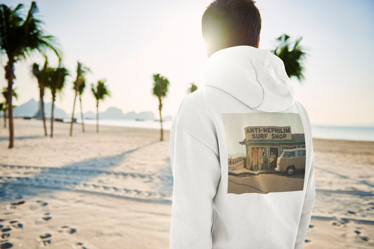 Retro surf anti nephilim hoodie (unisex), Kirk Ave. Apparel
