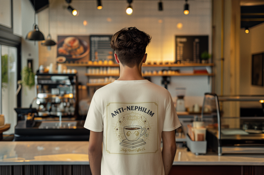 Retro coffee anti-nephilim t shirt (unisex), Kirk Ave. Apparel