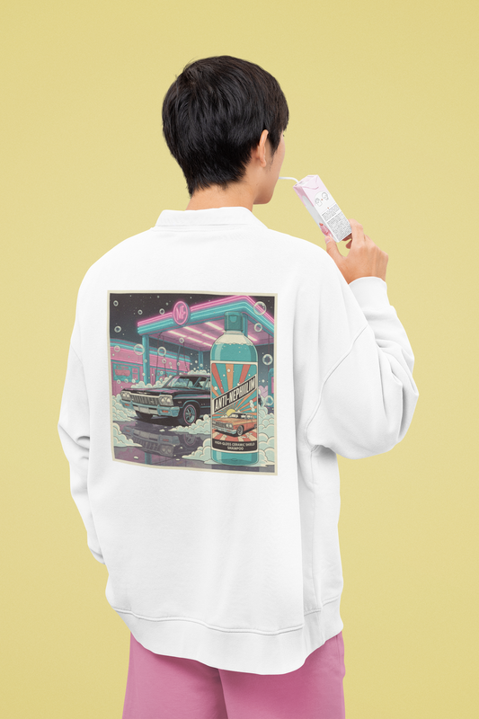 Retro neon car wash anti nephilim sweatshirt (unisex), Kirk Ave. Apparel