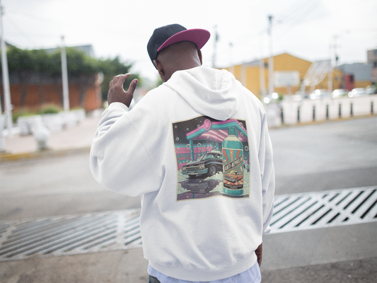 Retro neon car wash anti nephilim hoodie(unisex), Kirk Ave. Apparel