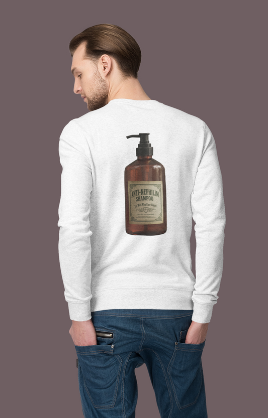 Anti nephilim shampoo sweatshirt (unisex), Kirk Ave. Apparel