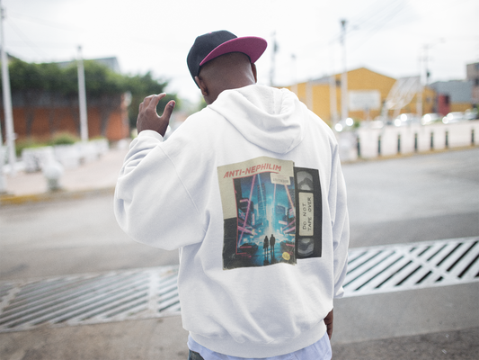 Retro vhs sci-fi anti nephilim hoodie (unisex), Kirk Ave. Apparel