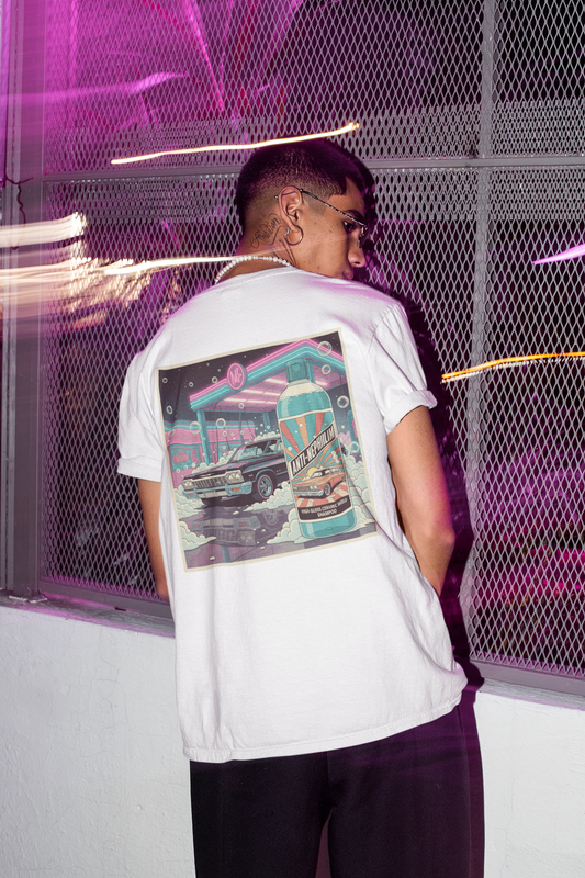 Retro neon car wash t shirt - Kirk Ave. Apparel