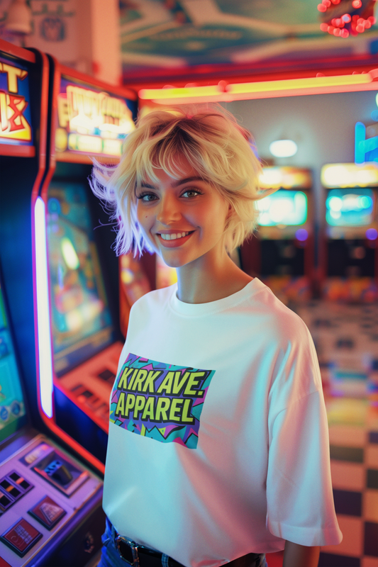 Retro Logo T‑Shirt — Kirk Ave. Apparel 90s Graphic Tee