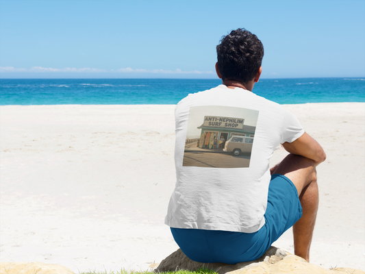 Retro surf anti nephilim t shirt (unisex), Kirk Ave. Apparel