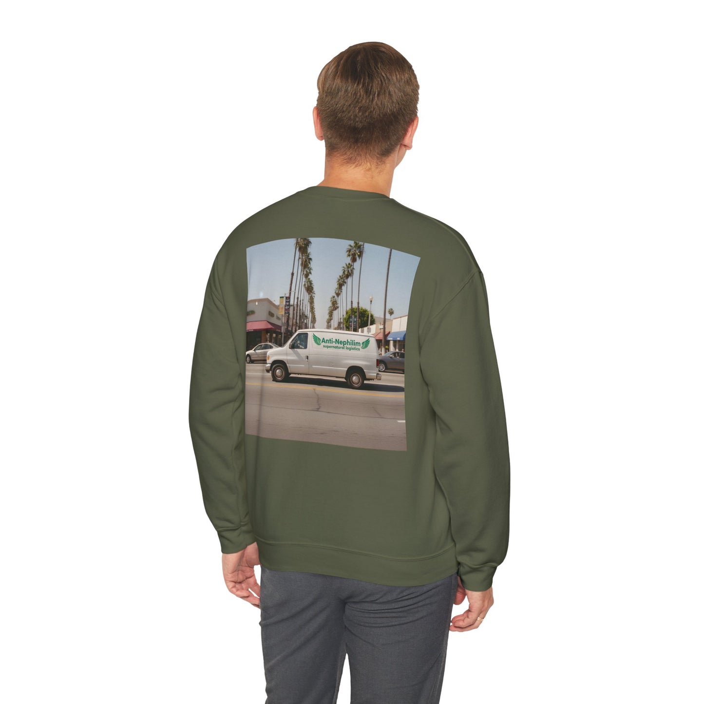 90s California Van anti-nephilim sweatshirt (unisex), Kirk Ave. Apparel