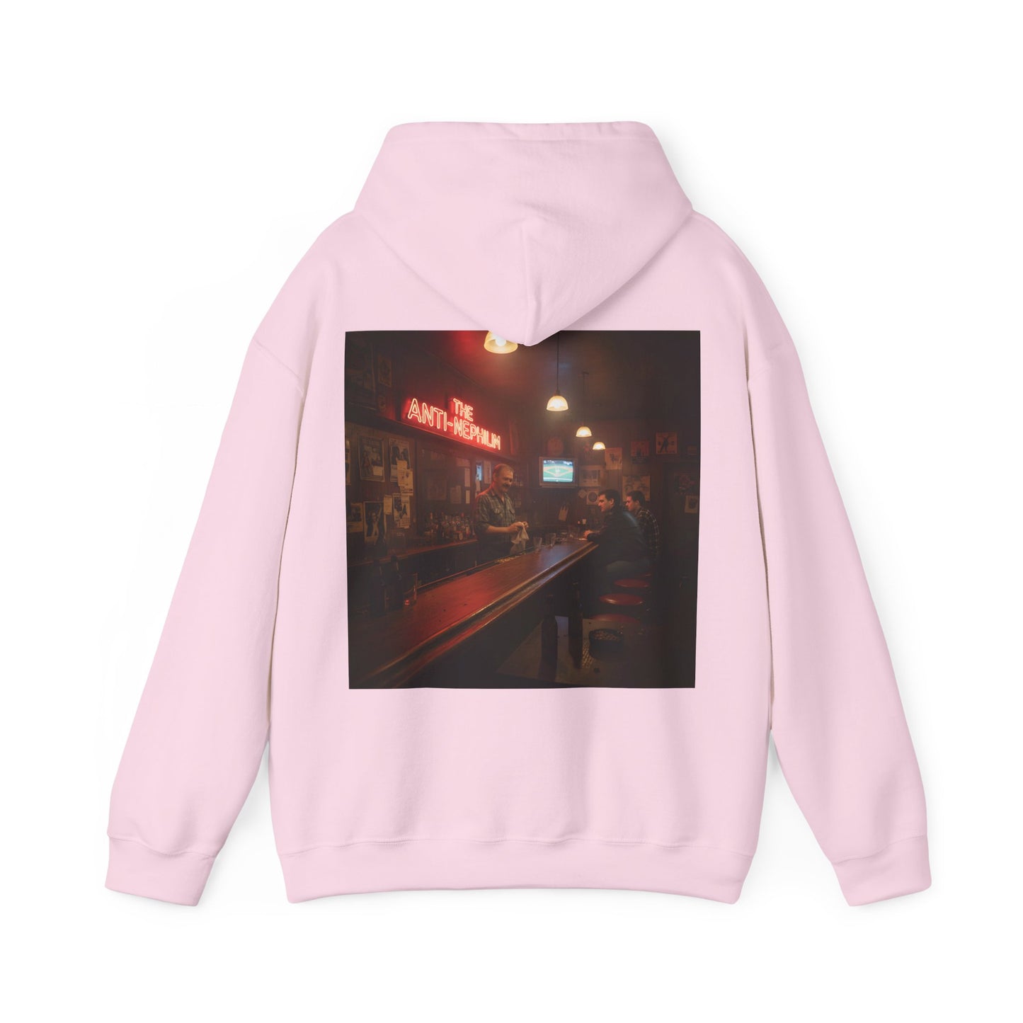 Retro neon dive bar anti nephilim hoodie (unisex), Kirk Ave. Apparel