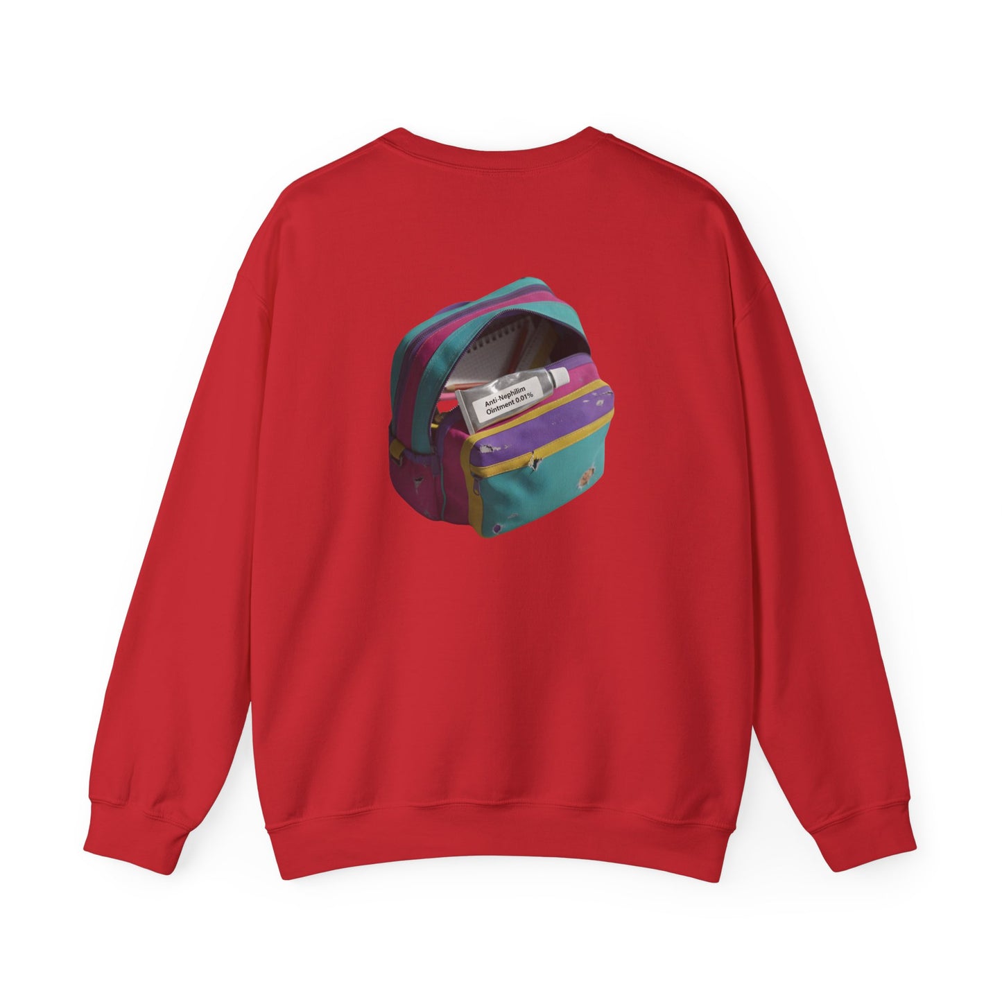 90s schoolbag anti nephilim sweatshirt (unisex), Kirk Ave. Apparel