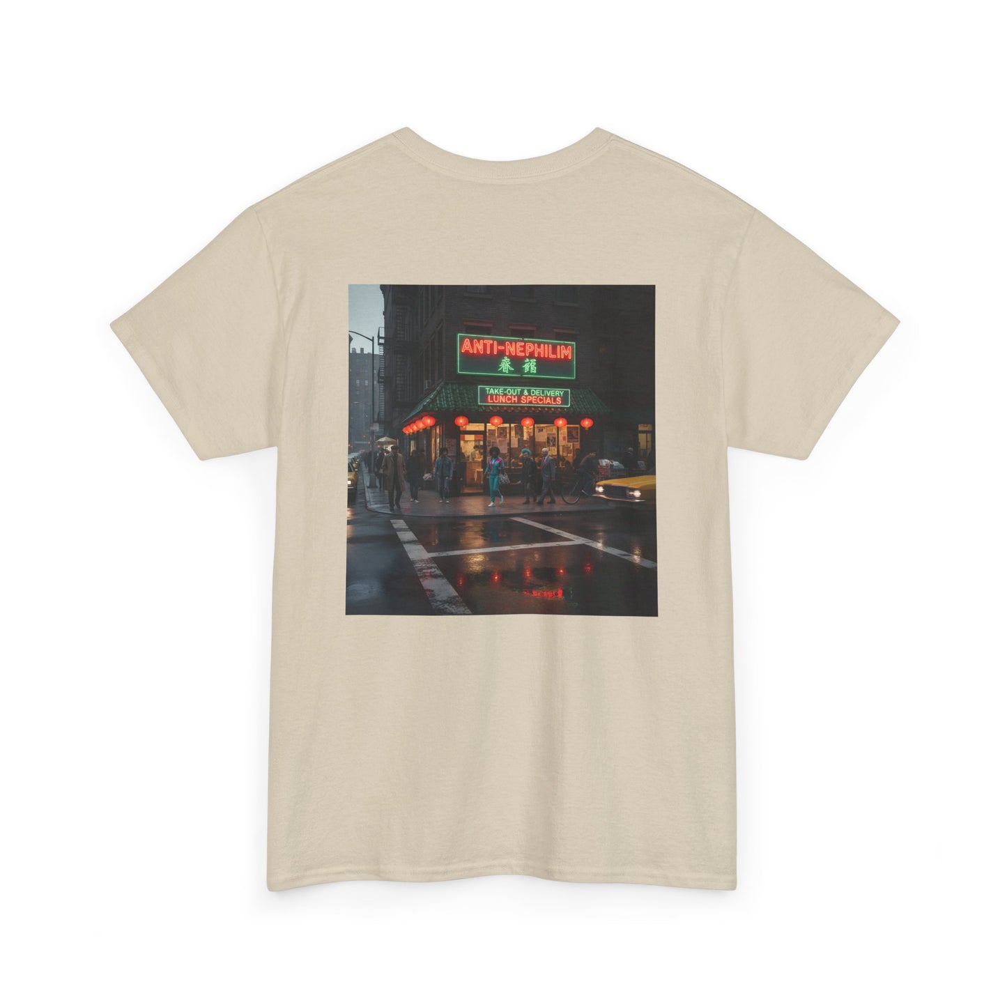 Retro neon NYC Chinese t shirt (unisex), Kirk Ave. Apparel