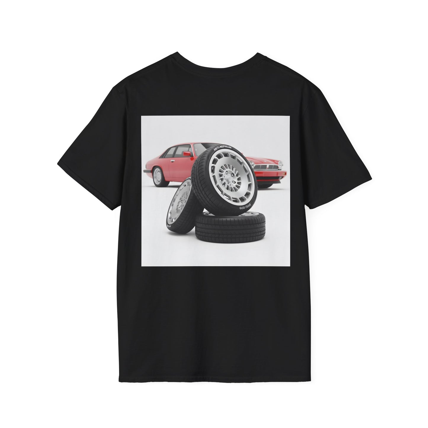 Retro sports car anti nephilim t shirt (unisex), Kirk Ave. Apparel