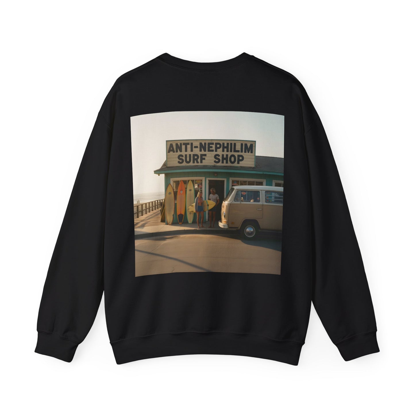 Retro surf anti nephilim sweatshirt (unisex), Kirk Ave. Apparel
