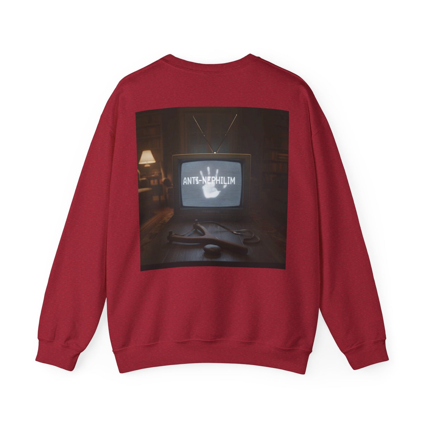 Retro TV anti nephilim sweatshirt (unisex), Kirk Ave. Apparel