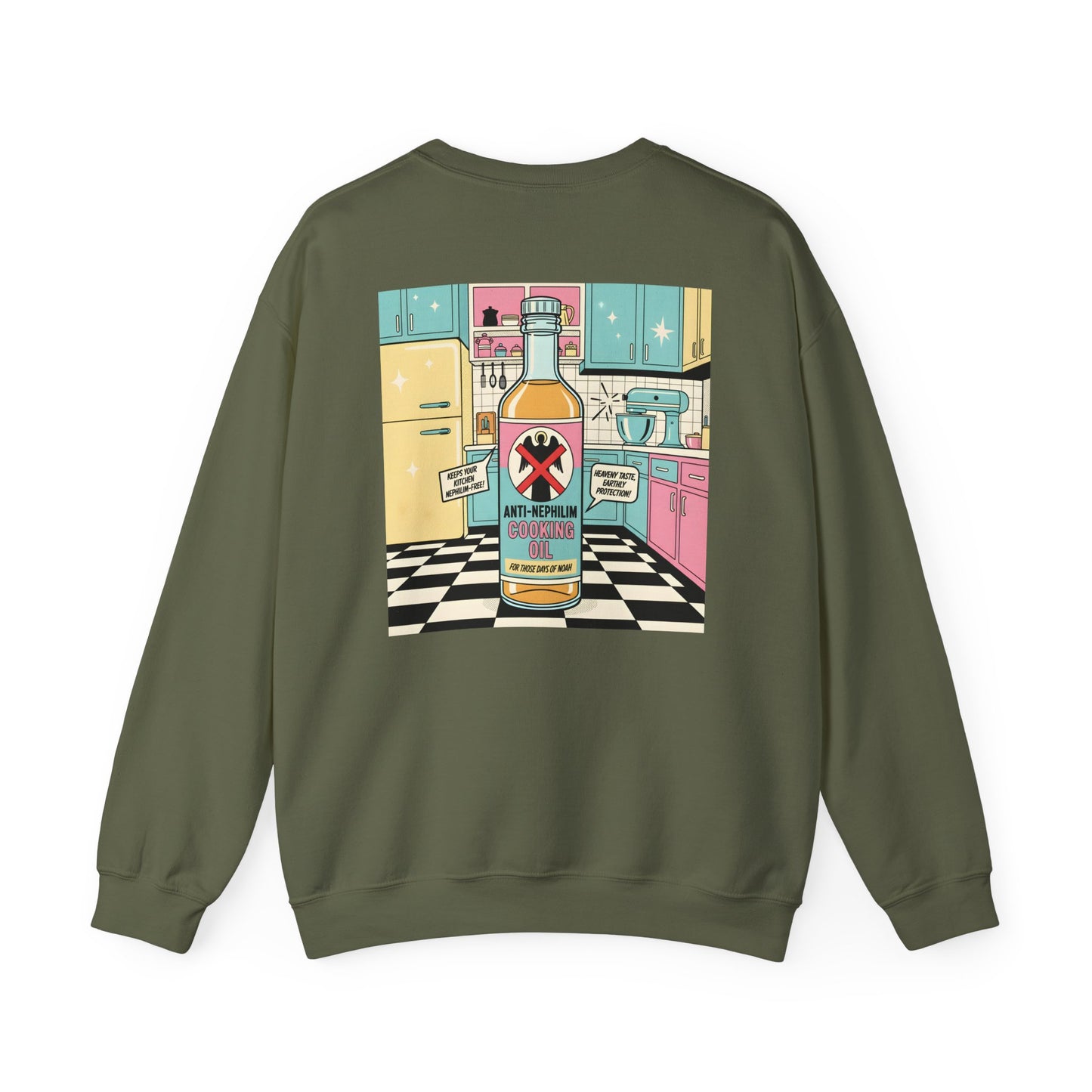 Retro kitchen anti nephilim sweatshirt (unisex), Kirk Ave. Apparel