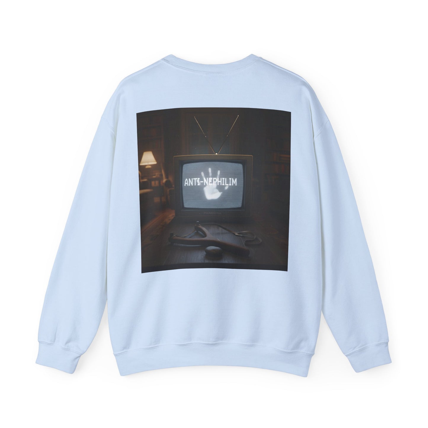 Retro TV anti nephilim sweatshirt (unisex), Kirk Ave. Apparel