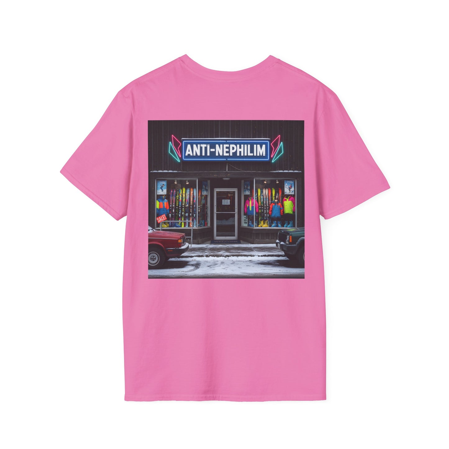 Retro ski shop anti nephilim t shirt (unisex), Kirk Ave. Apparel