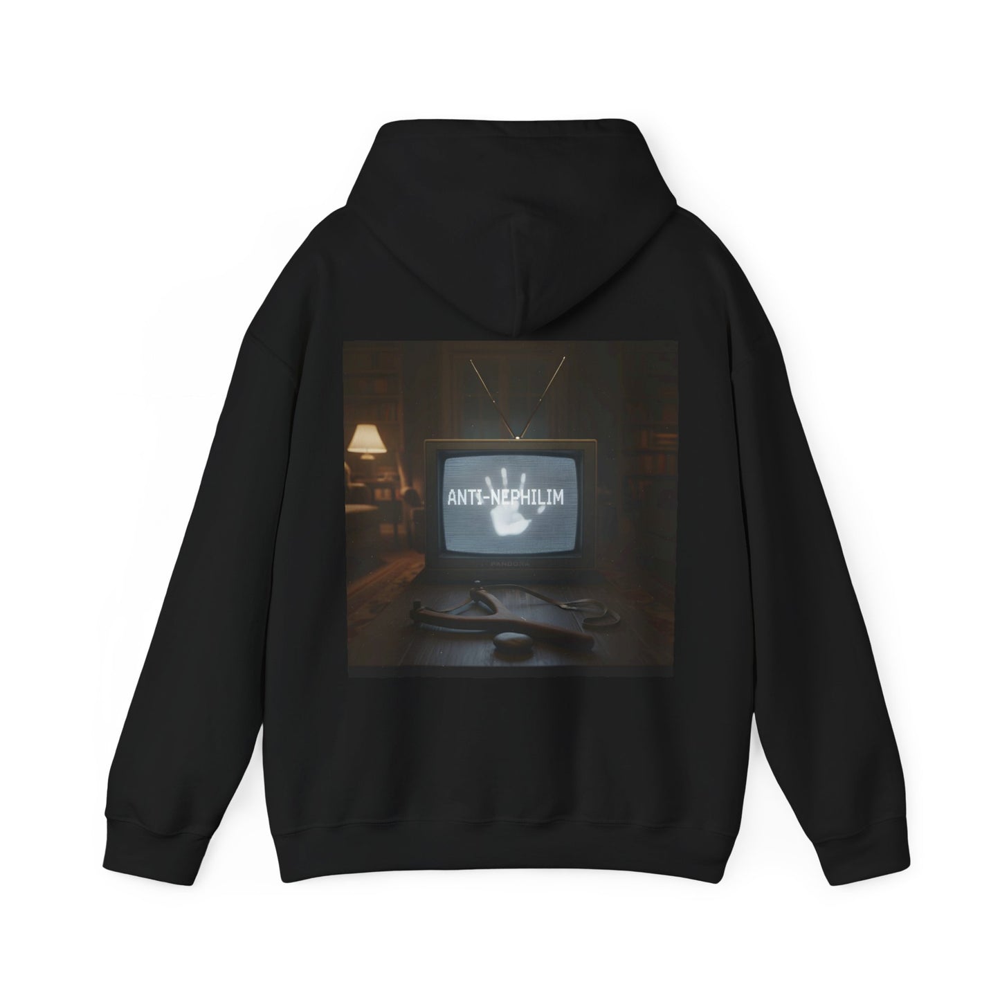 Retro TV anti nephilim hoodie (unisex), Kirk Ave. Apparel