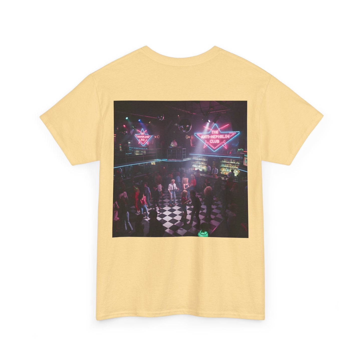 Neon 80s anti nephilim nightclub t shirt (unisex), Kirk Ave. Apparel