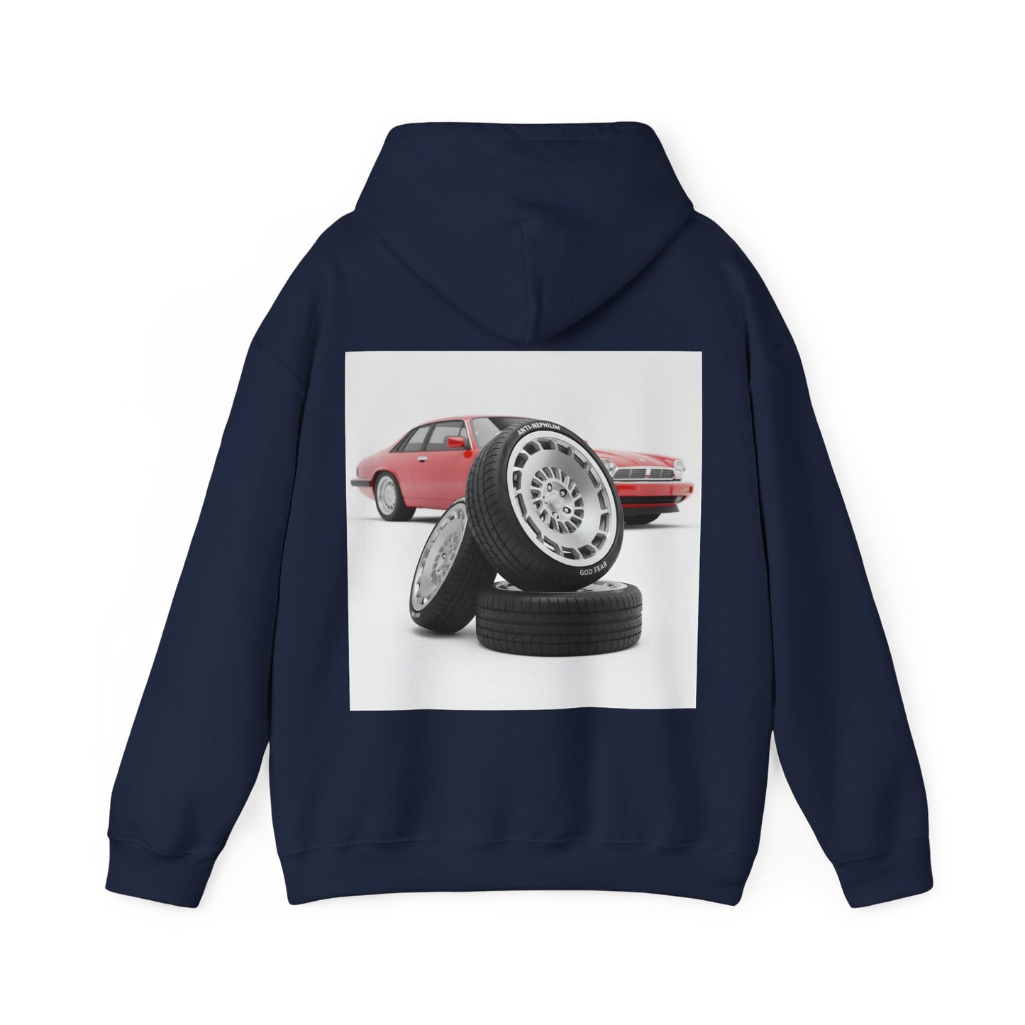 Retro sports car anti nephilim hoodie (unisex), Kirk Ave. Apparel