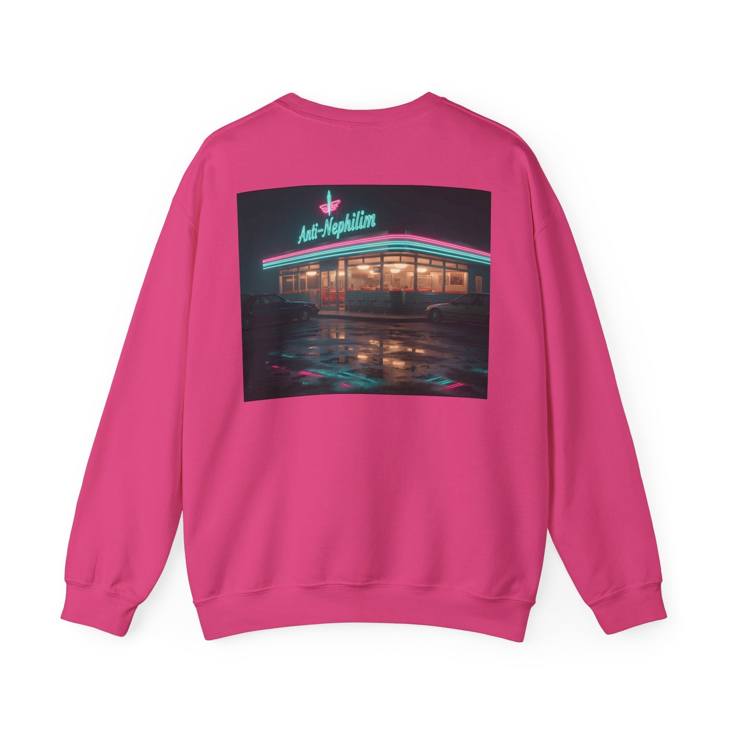 Retro diner anti nephilim sweatshirt (unisex), Kirk Ave. Apparel