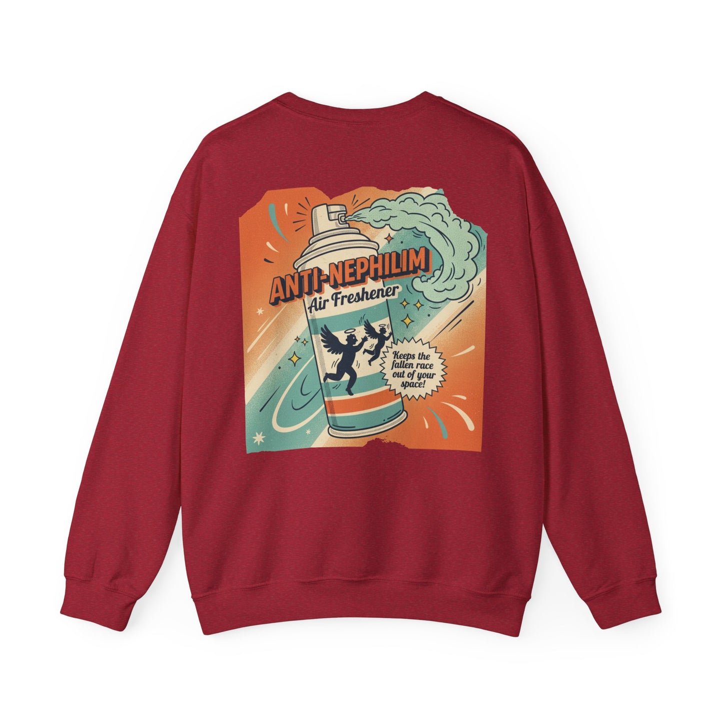 Retro anti nephilim air freshener sweatshirt (unisex), Kirk Ave. Apparel