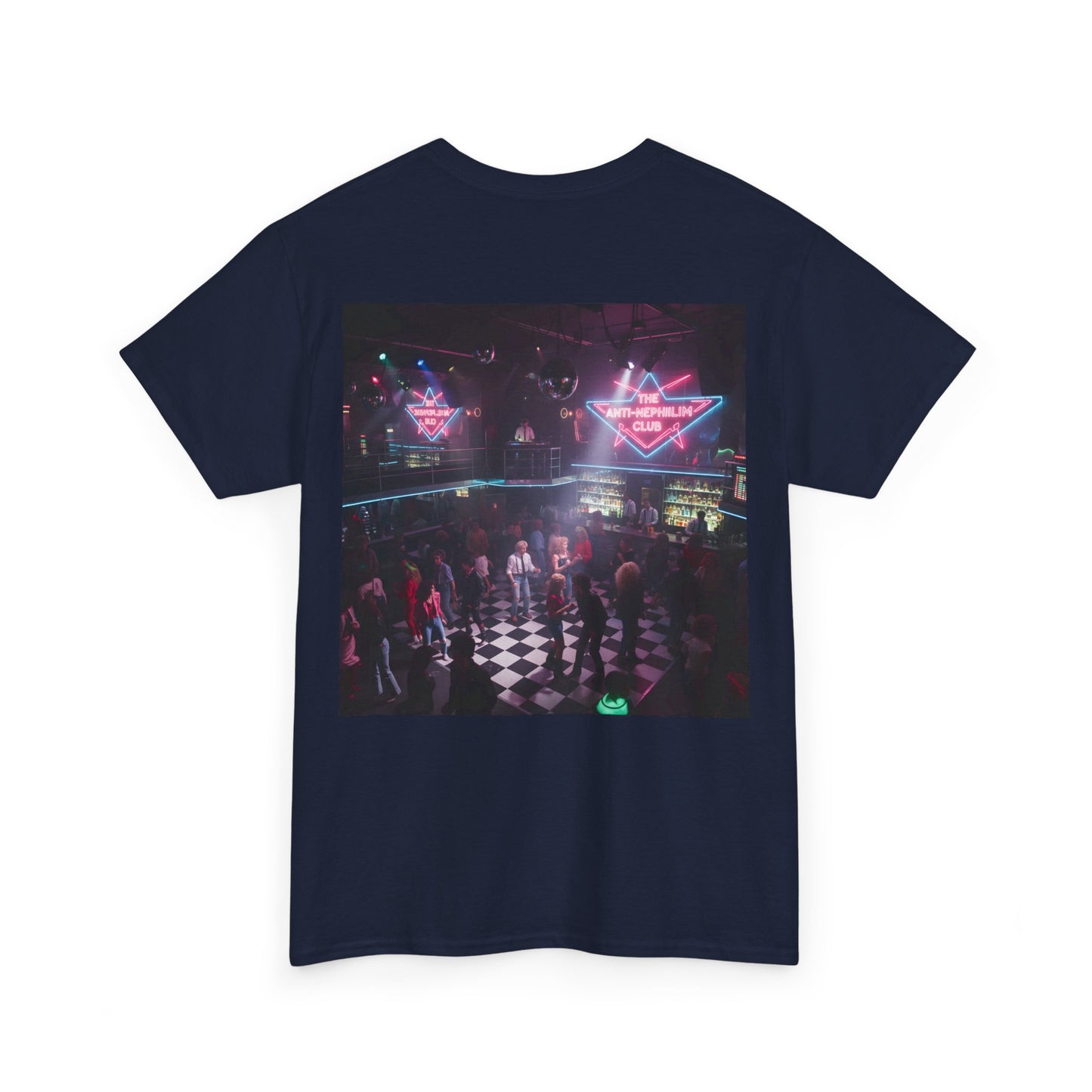 Neon 80s anti nephilim nightclub t shirt (unisex), Kirk Ave. Apparel