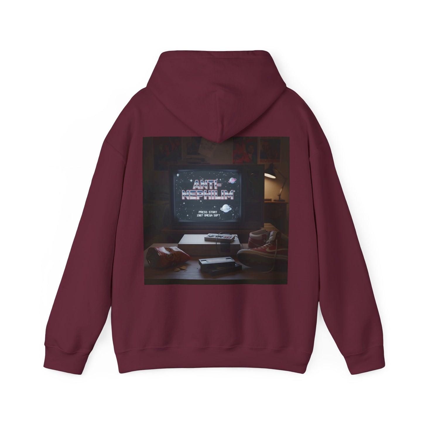 Retro gamer anti-nephilim hoodie (unisex), Kirk Ave. Apparel
