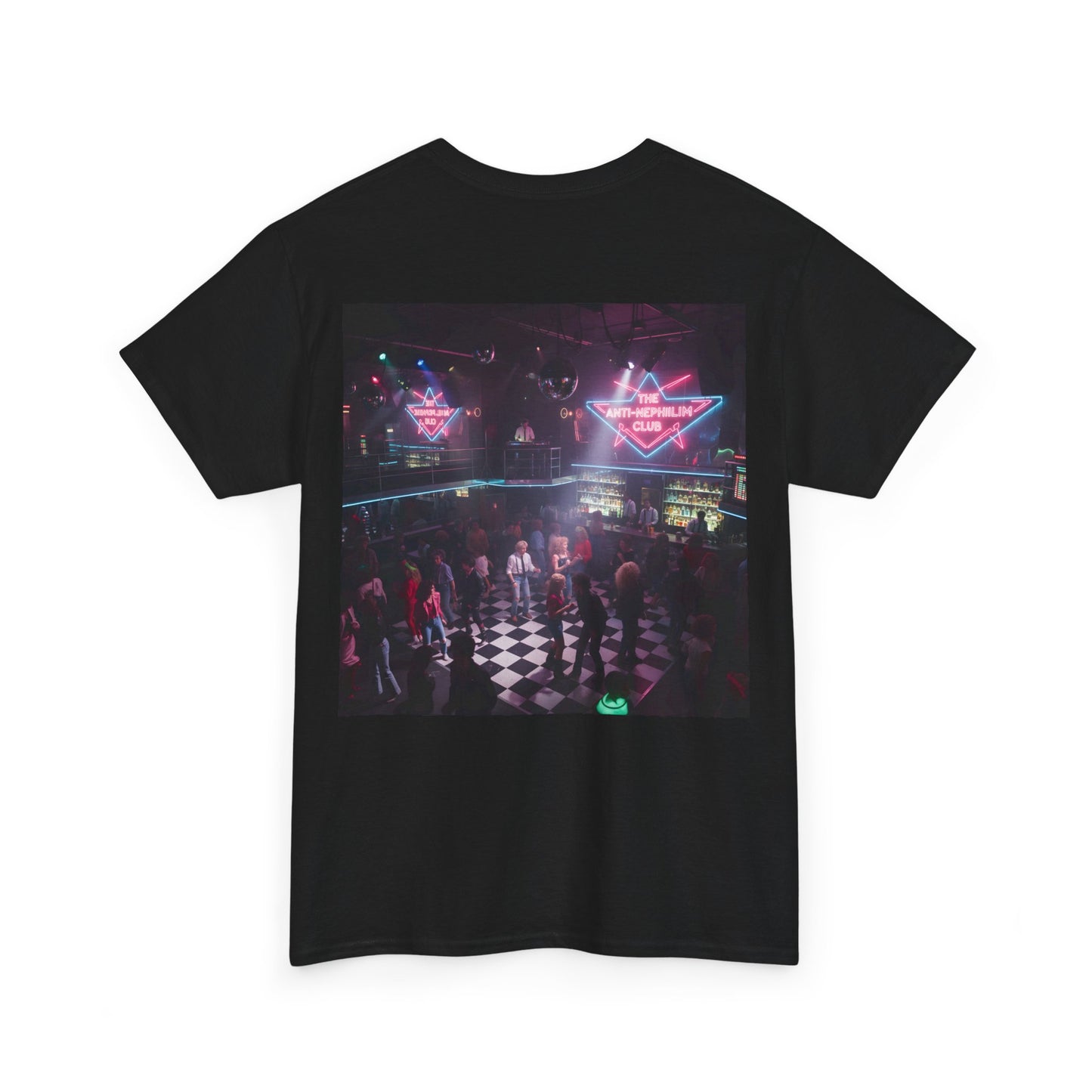 Neon 80s anti nephilim nightclub t shirt (unisex), Kirk Ave. Apparel