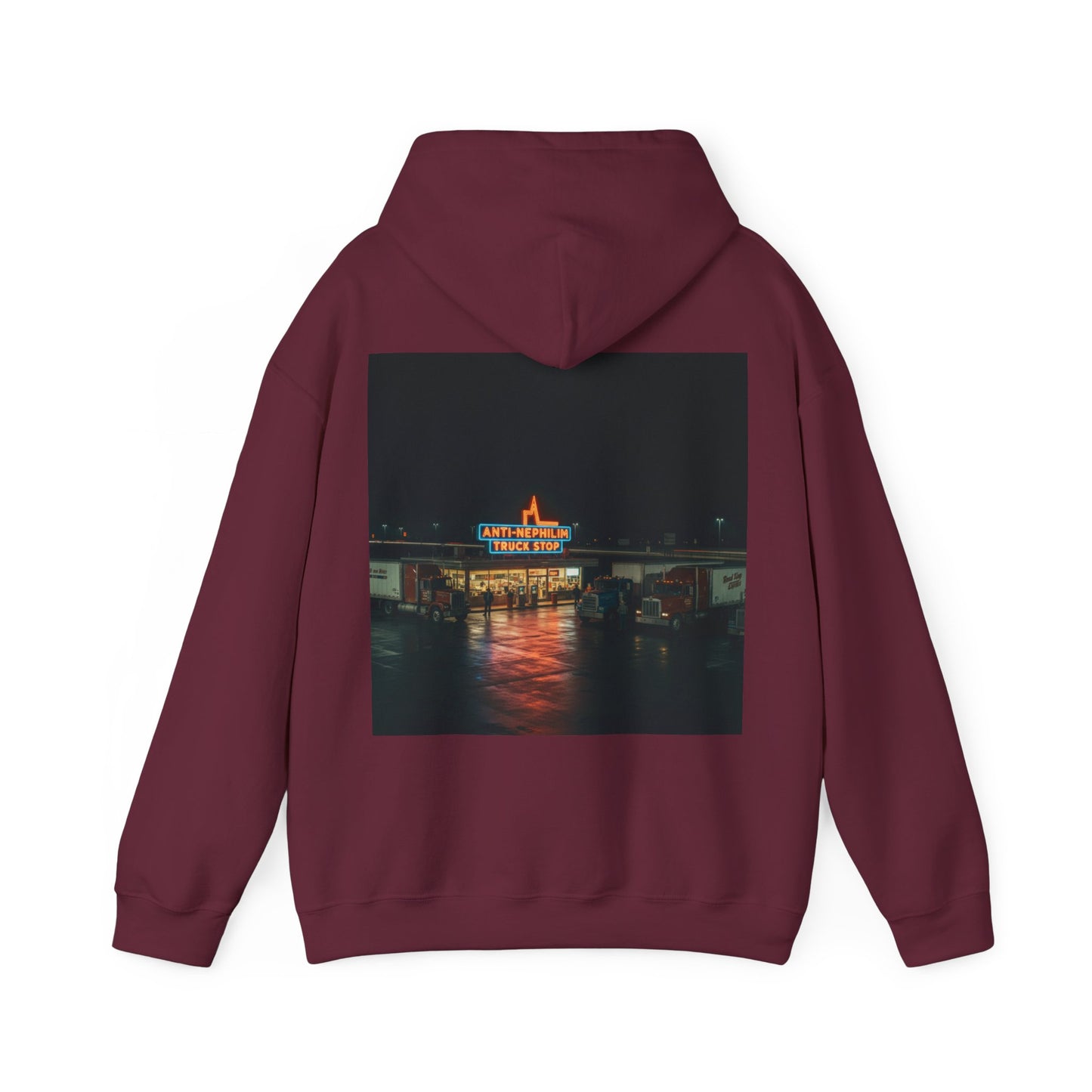 Retro truck stop anti nephilim hoodie (unisex), Kirk Ave. Apparel