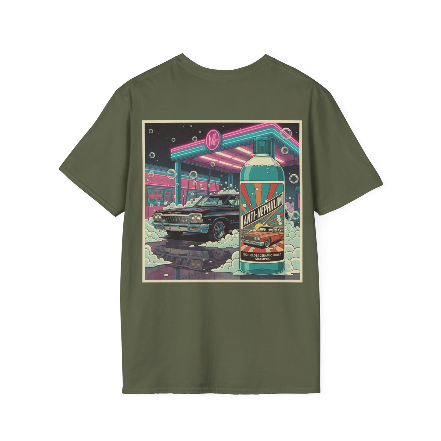 Retro neon car wash t shirt - Kirk Ave. Apparel