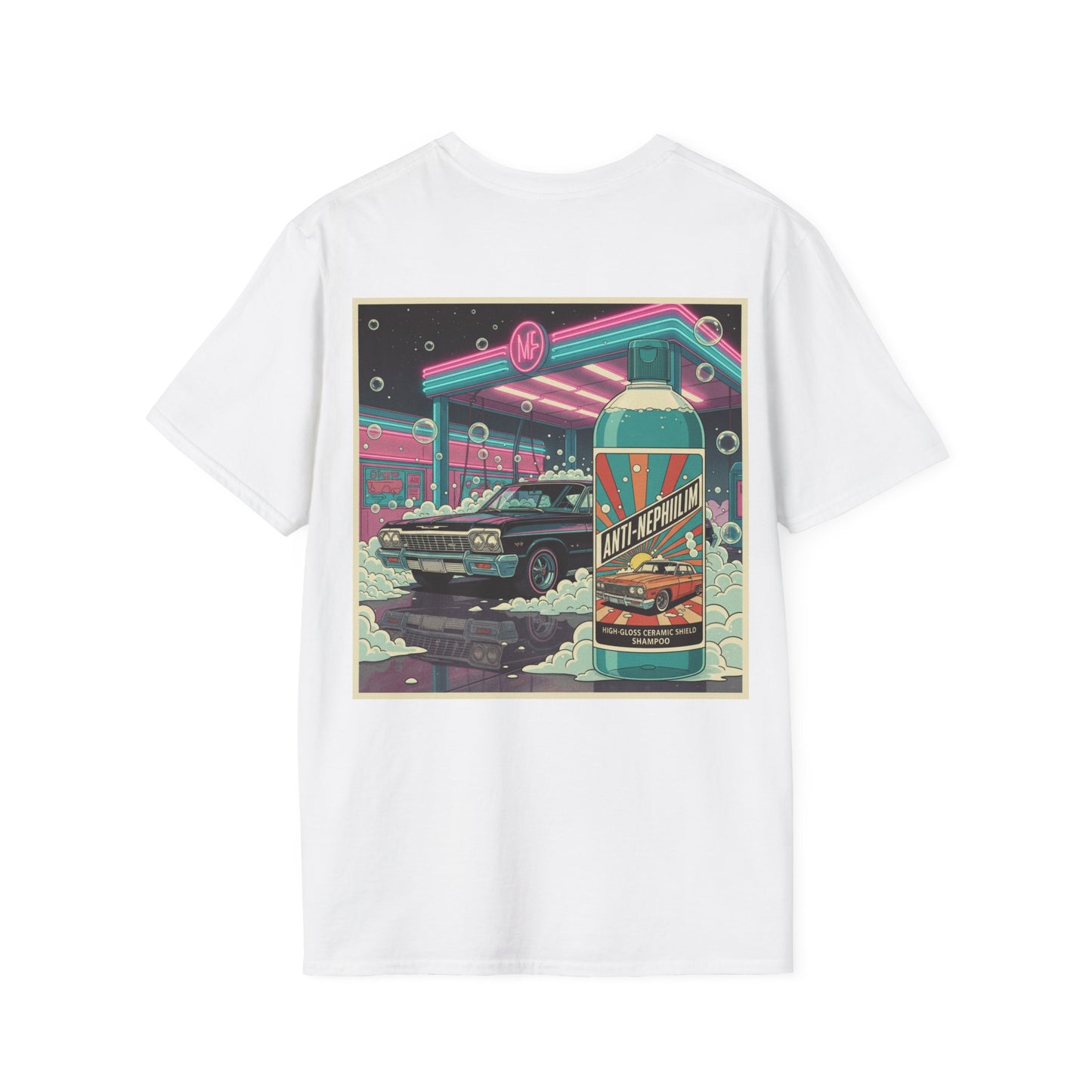 Retro neon car wash t shirt - Kirk Ave. Apparel