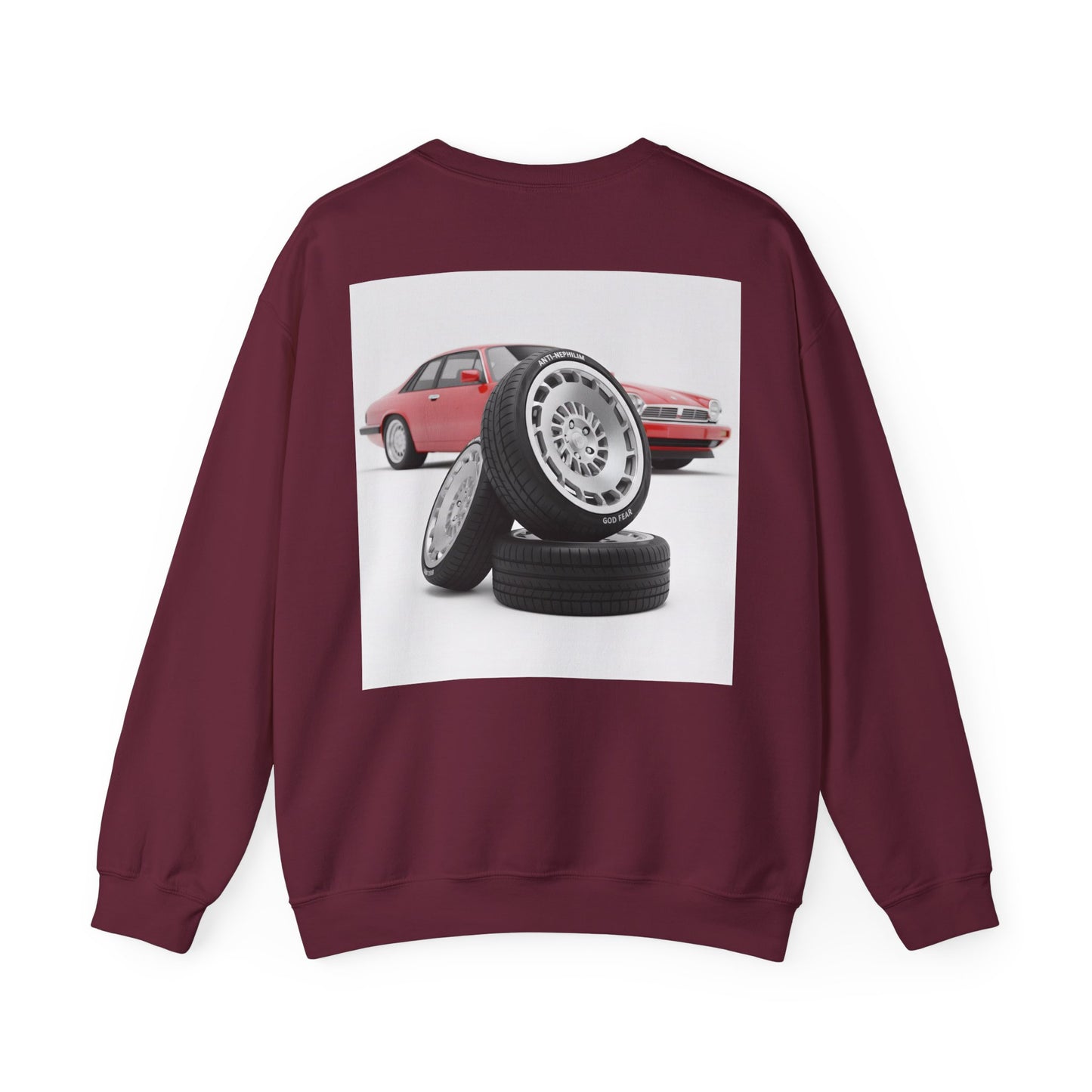 Retro sports car anti nephilim sweatshirt (unisex), Kirk Ave. Apparel