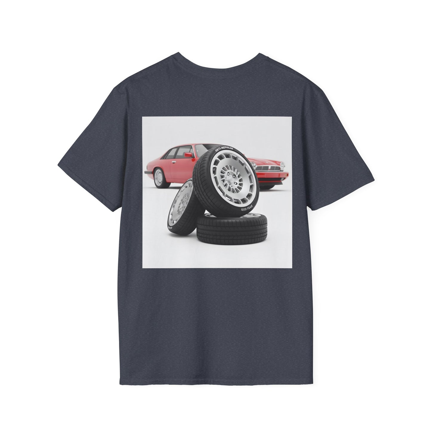 Retro sports car anti nephilim t shirt (unisex), Kirk Ave. Apparel