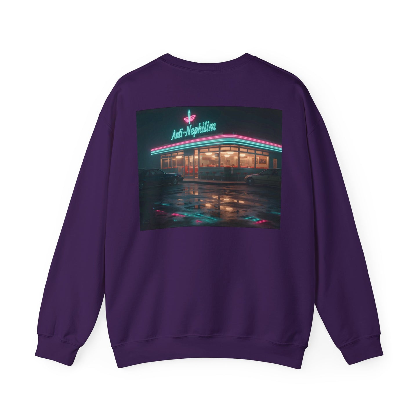 Retro diner anti nephilim sweatshirt (unisex), Kirk Ave. Apparel