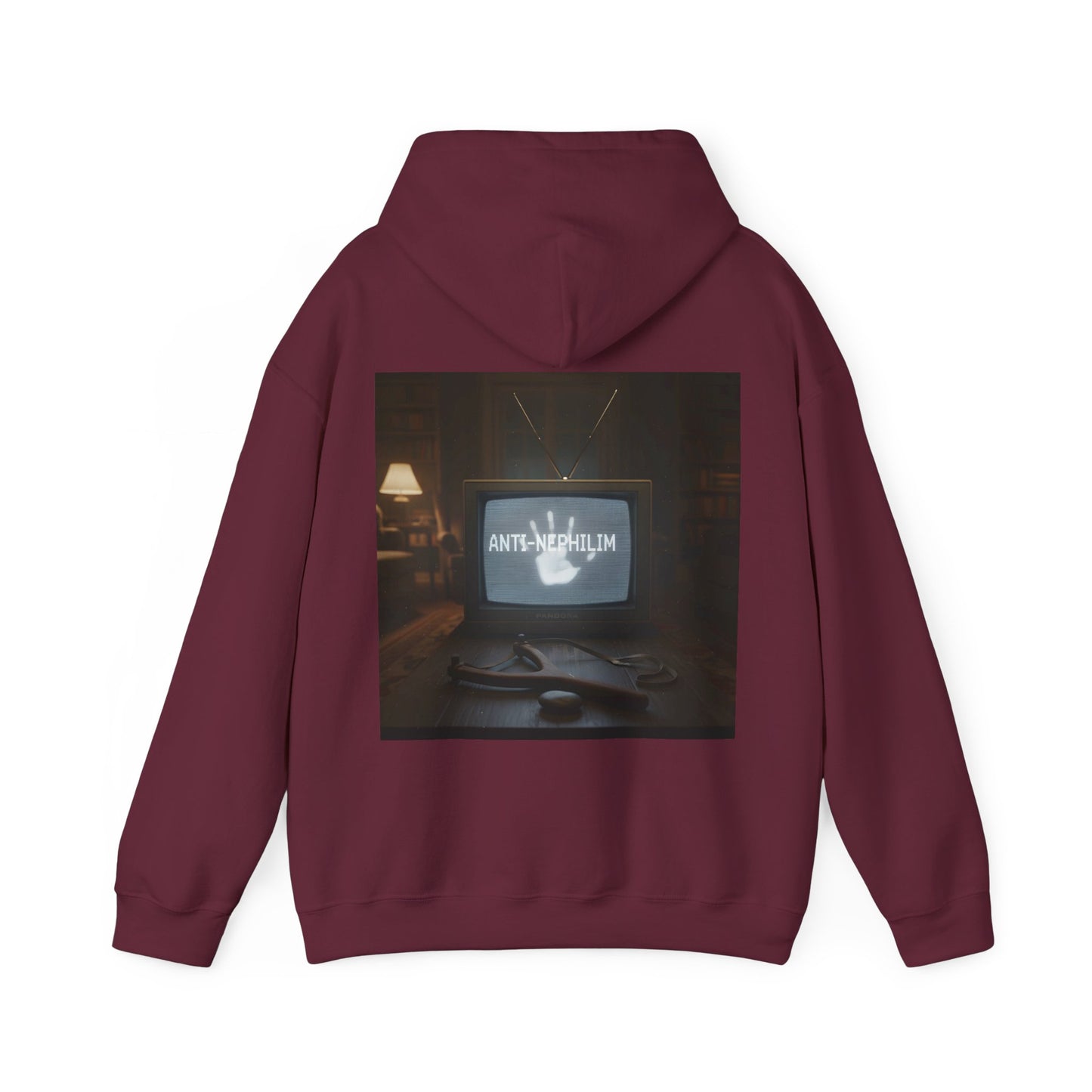 Retro TV anti nephilim hoodie (unisex), Kirk Ave. Apparel