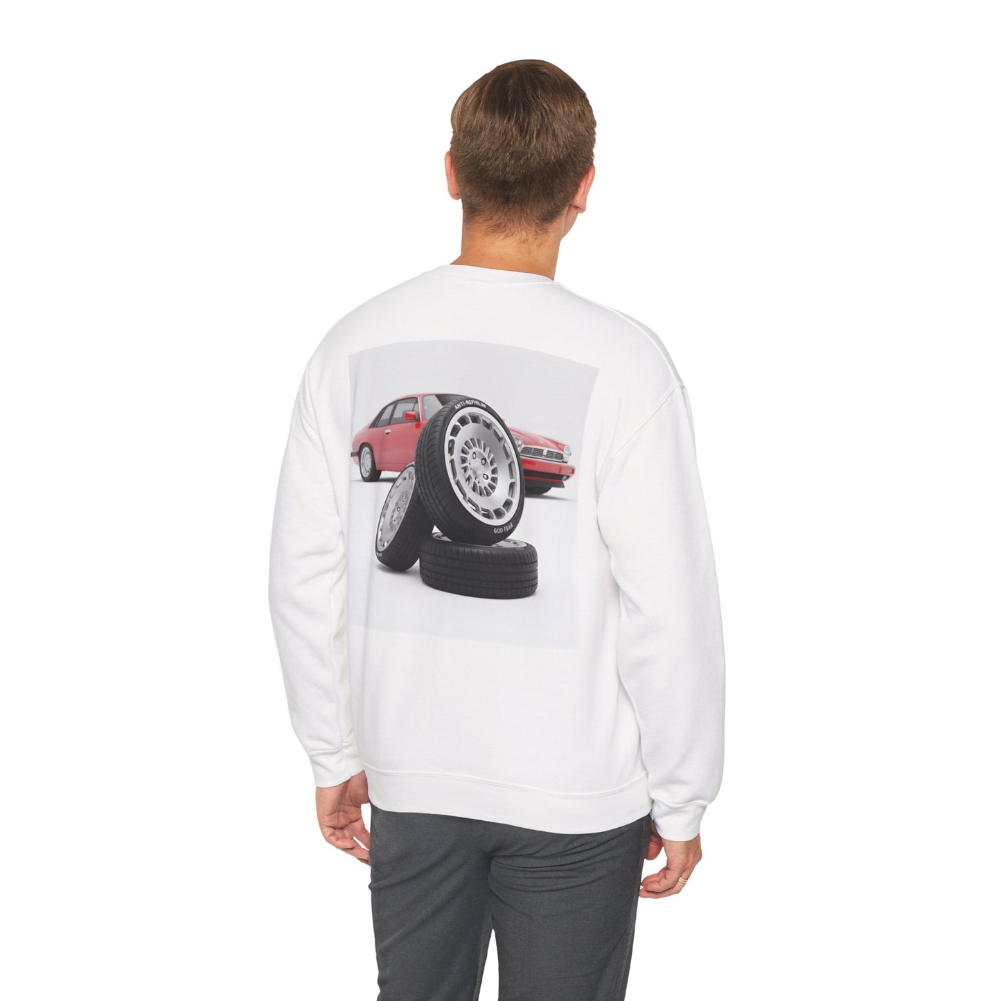 Retro sports car anti nephilim sweatshirt (unisex), Kirk Ave. Apparel