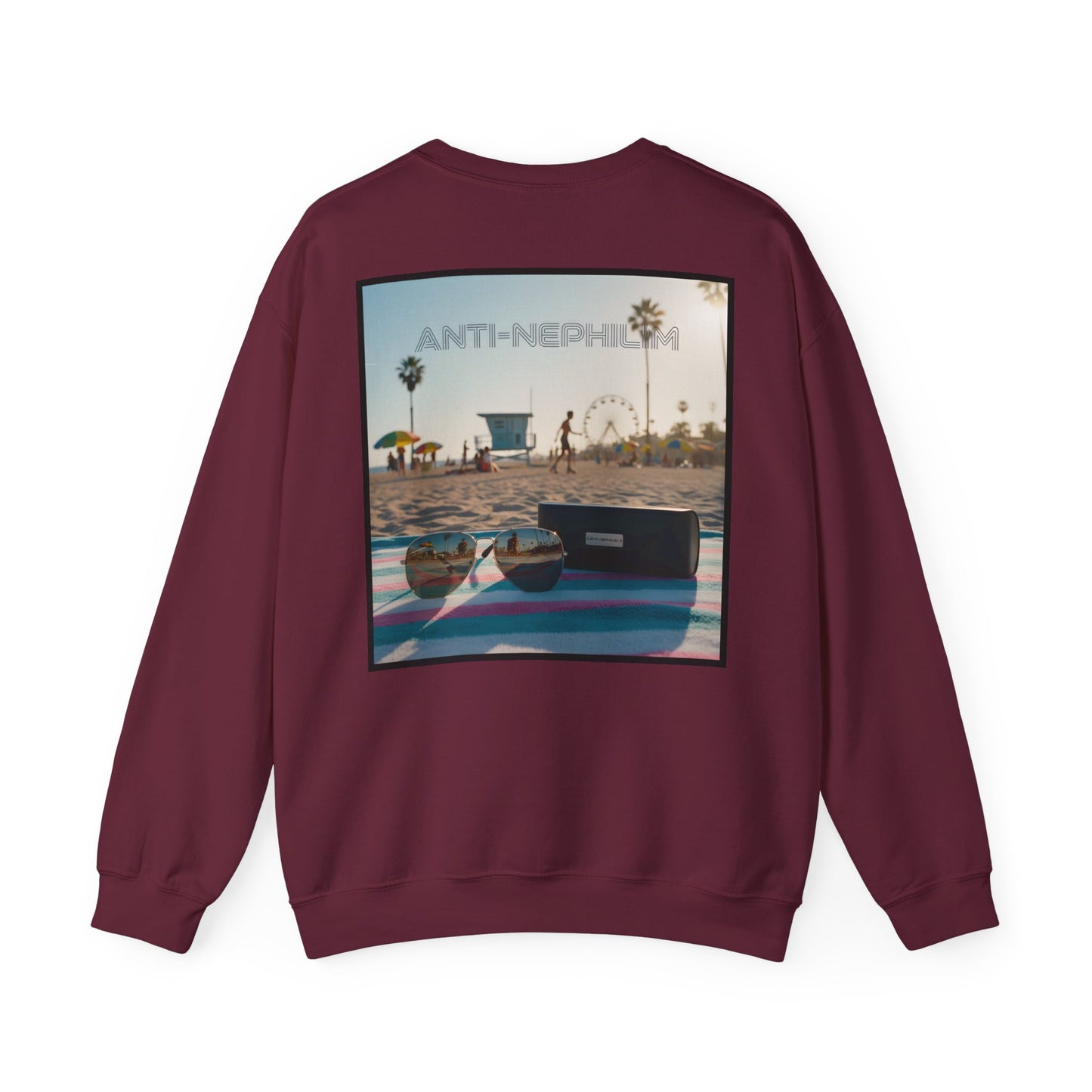 Beach shades anti nephilim sweatshirt, Kirk Ave. Apparel