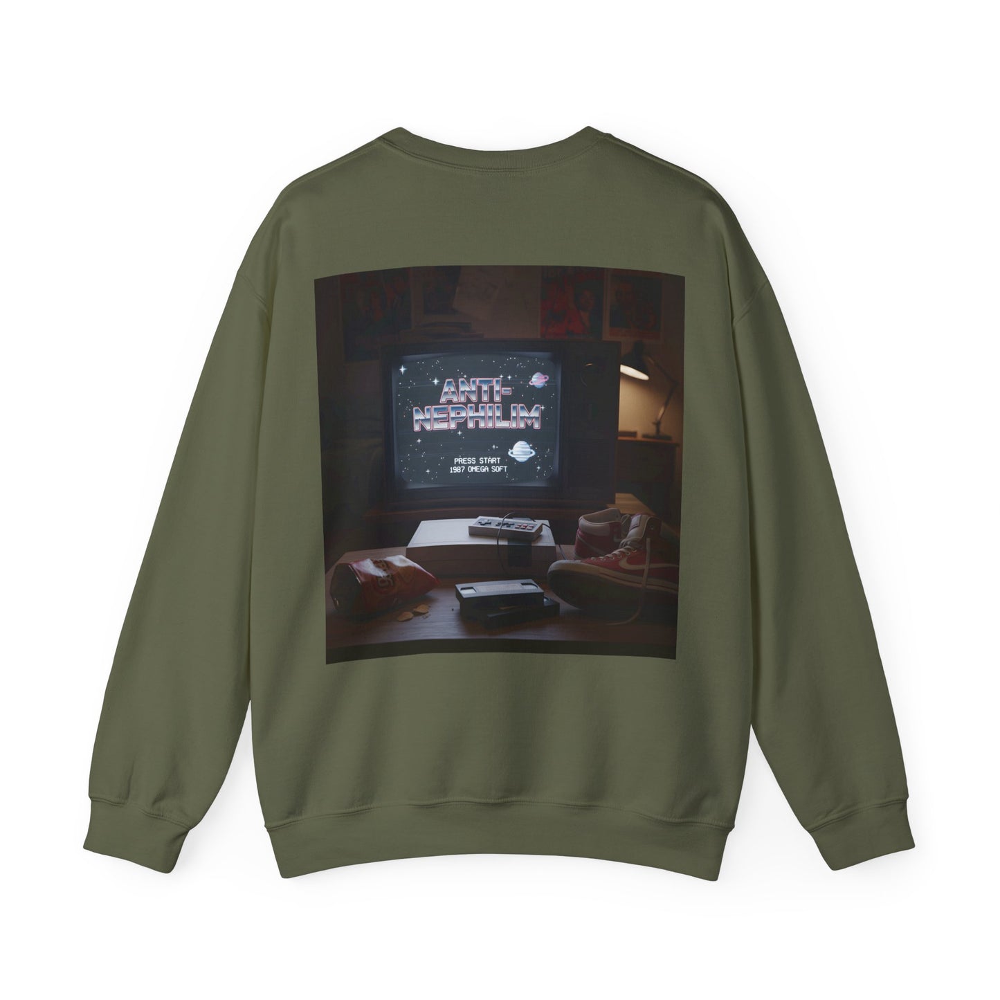 Retro gamer anti-nephilim sweatshirt (unisex), Kirk Ave. Apparel