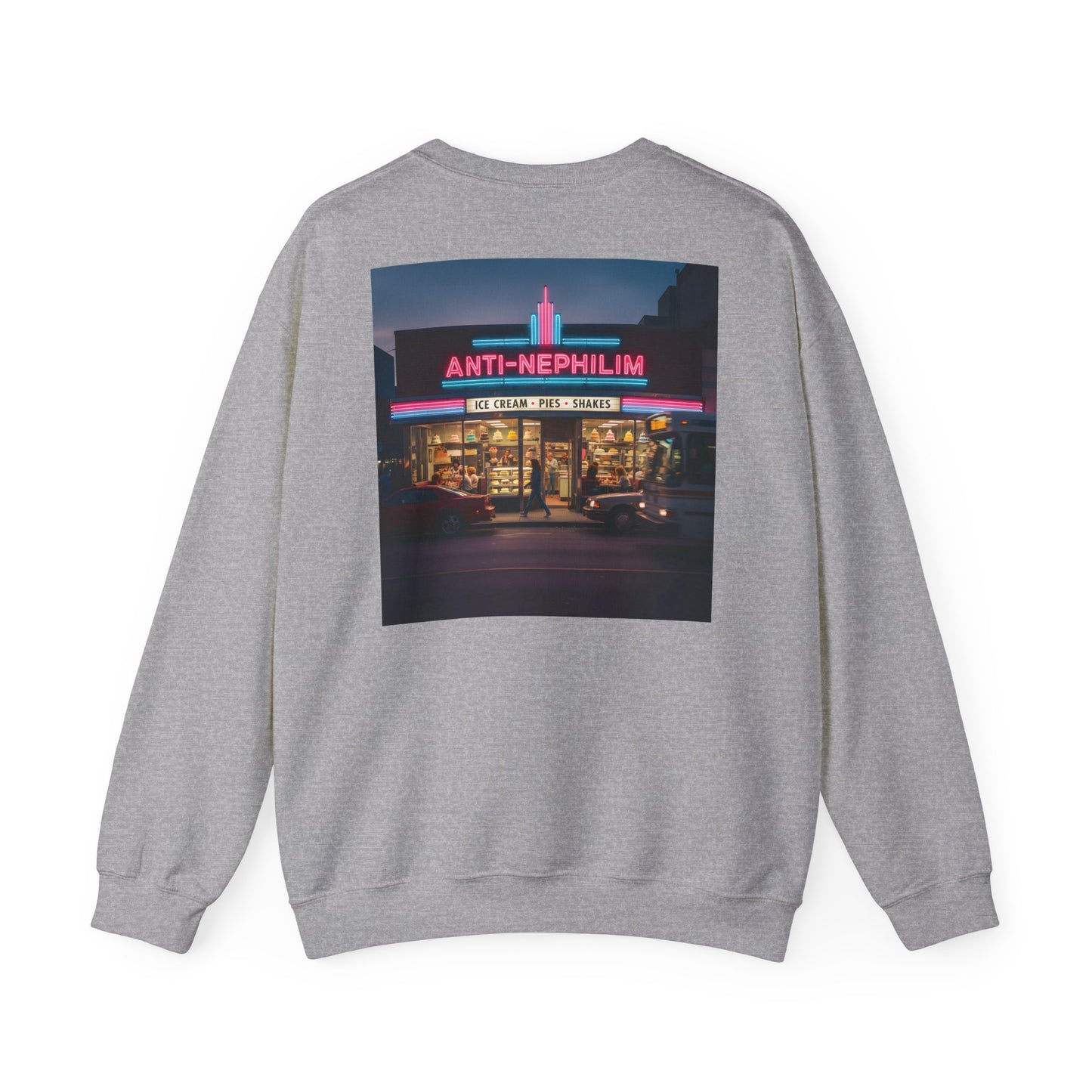 Retro dessert diner anti nephilim sweatshirt (unisex), Kirk Ave. Apparel