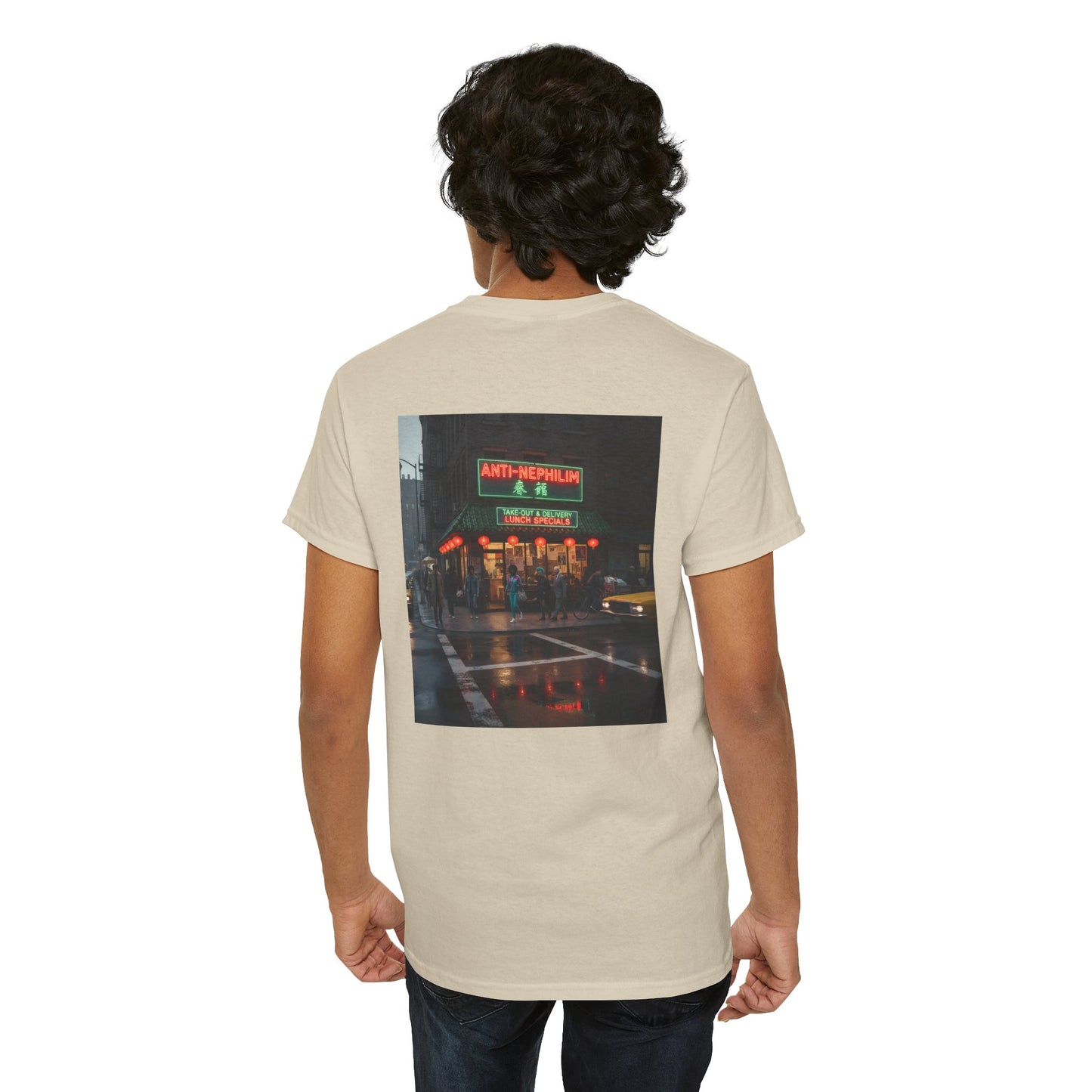 Retro neon NYC Chinese t shirt (unisex), Kirk Ave. Apparel