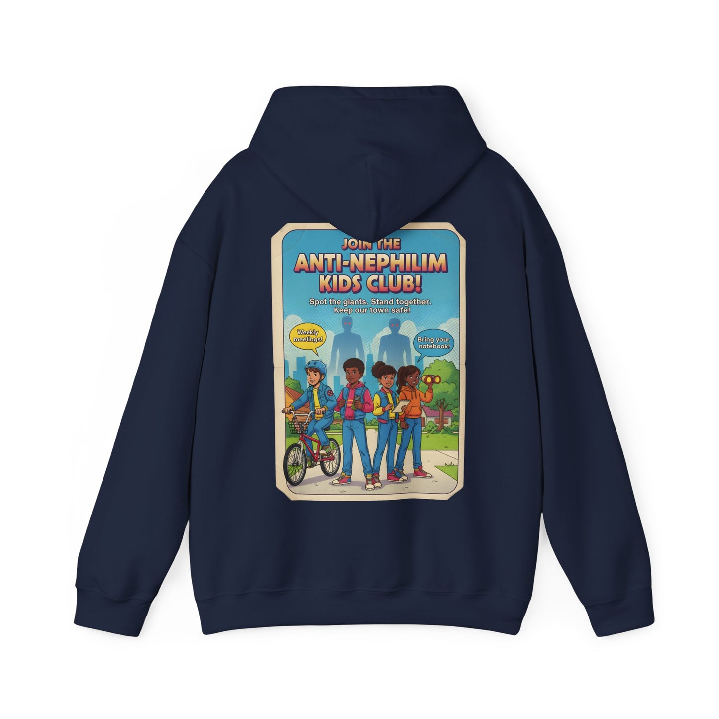 Retro anti nephilim kids club hoodie (unisex), Kirk Ave. Apparel