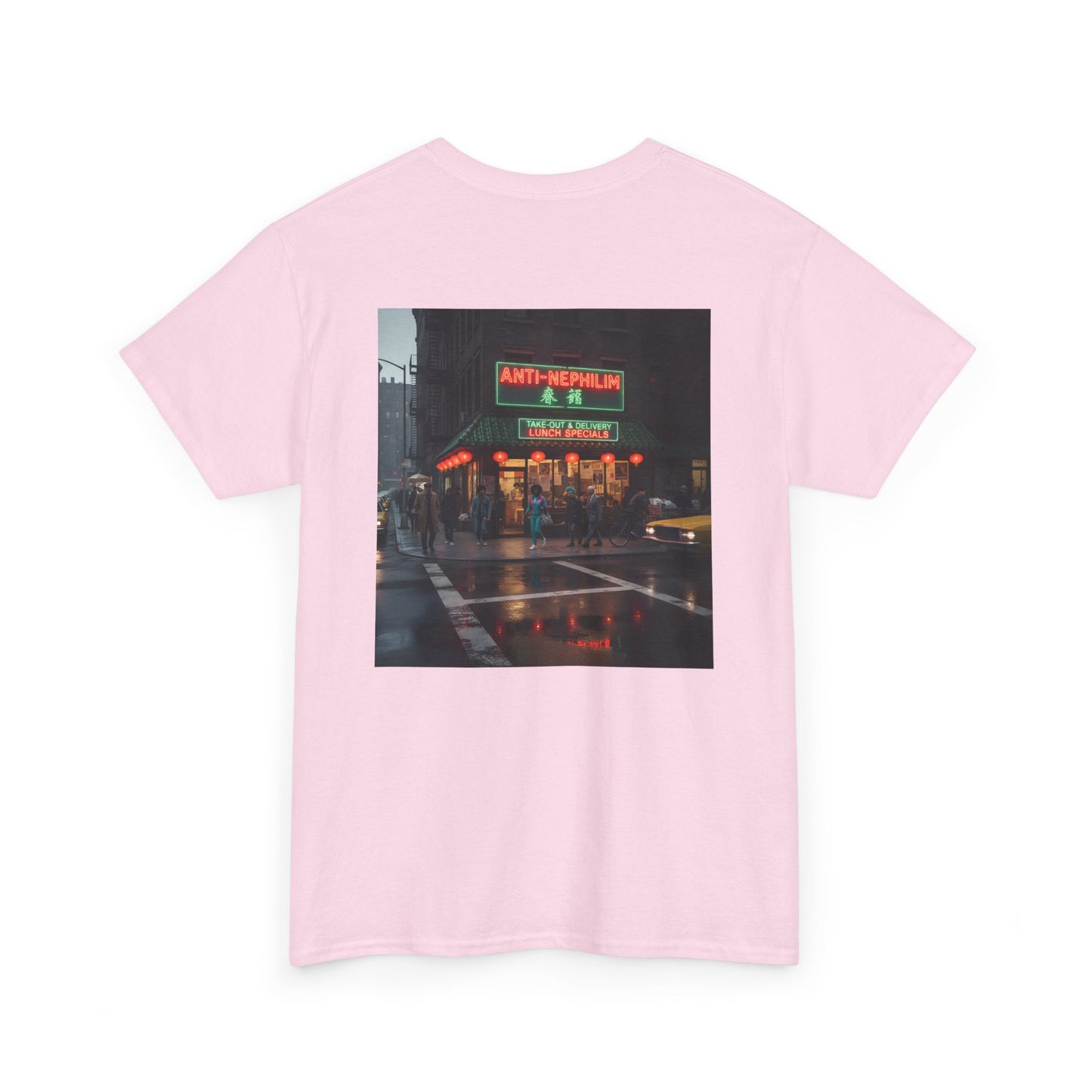 Retro neon NYC Chinese t shirt (unisex), Kirk Ave. Apparel
