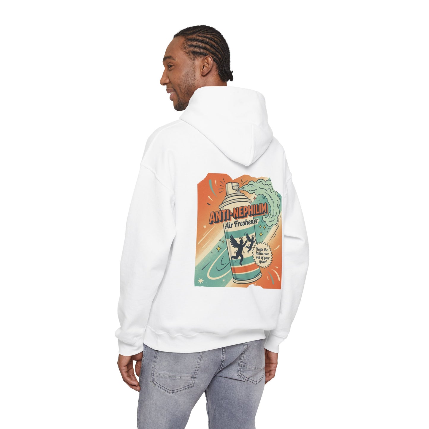 Retro anti nephilim air freshener hoodie (unisex), Kirk Ave. Apparel