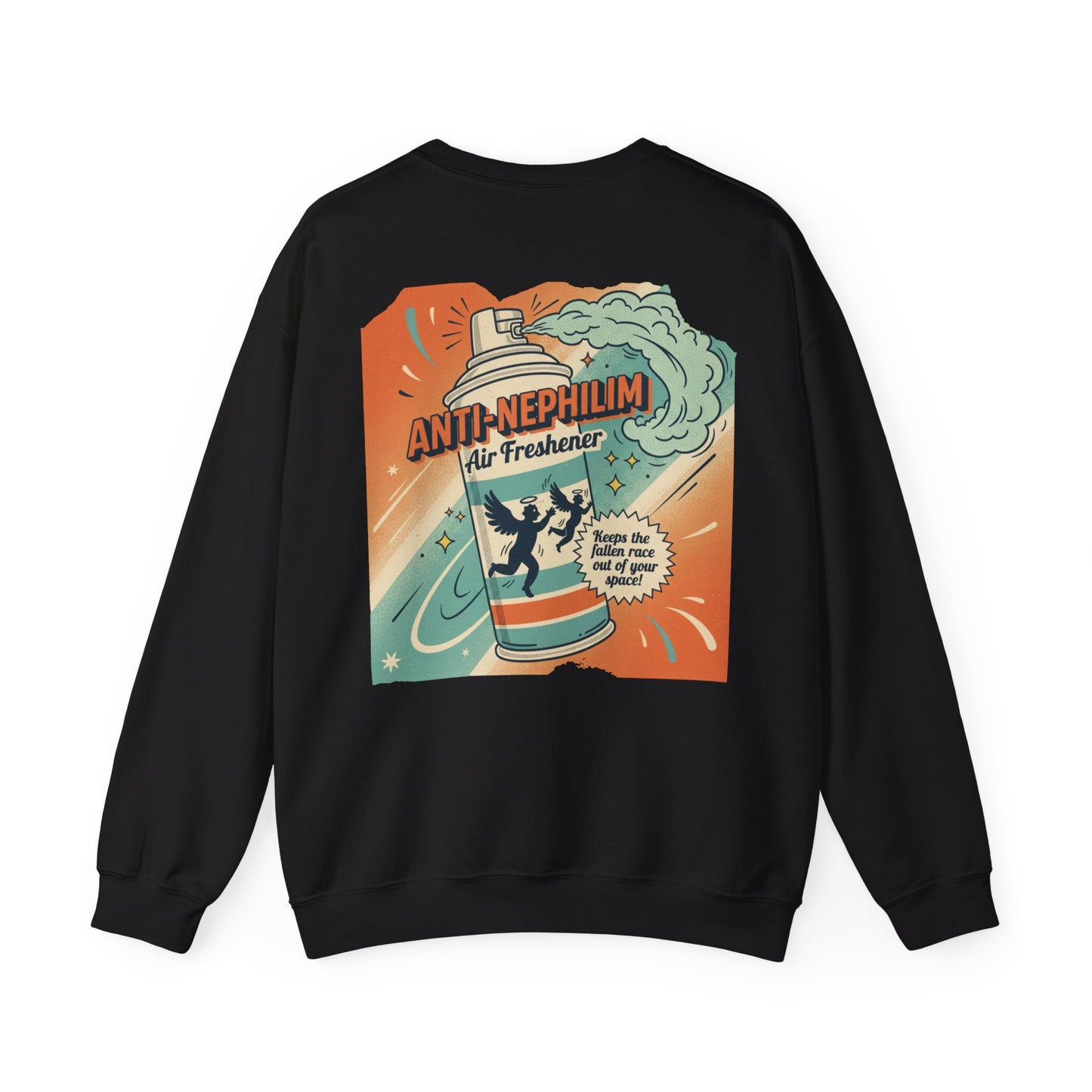 Retro anti nephilim air freshener sweatshirt (unisex), Kirk Ave. Apparel