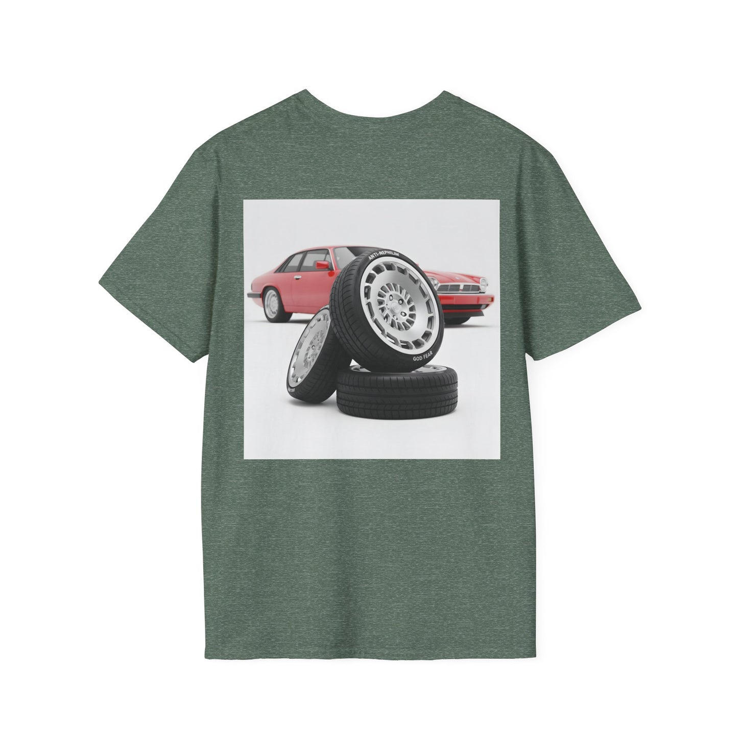 Retro sports car anti nephilim t shirt (unisex), Kirk Ave. Apparel