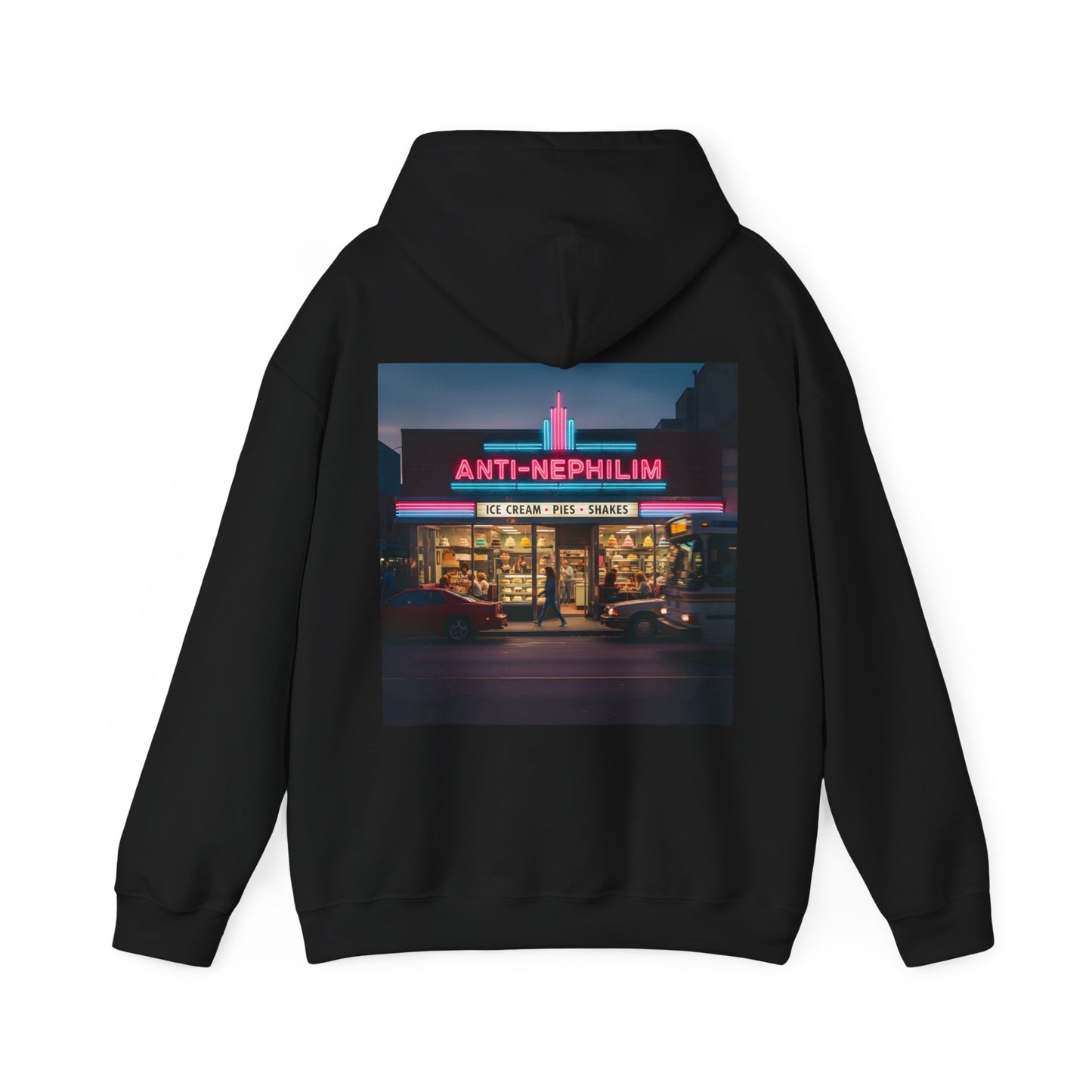 Retro dessert diner anti nephilim hoodie (unisex), Kirk Ave. Apparel
