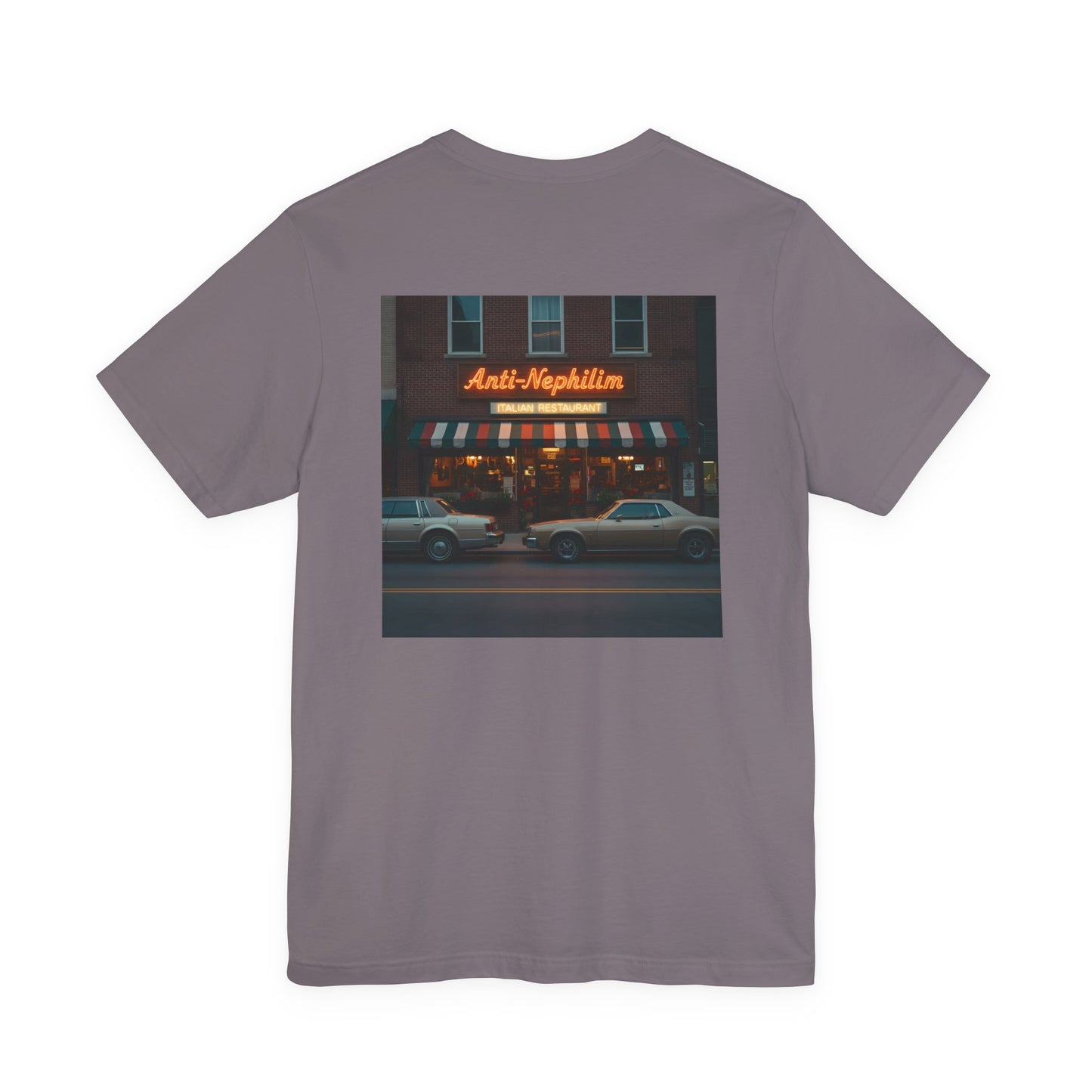 Retro neon NYC Italian anti nephilim t shirt (unisex), Kirk Ave. Apparel